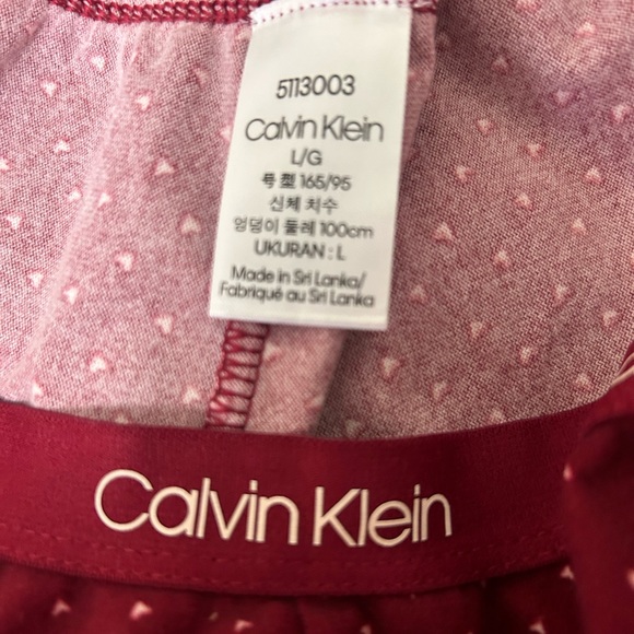 🌈Beautiful Calvin Klein burgundy red pyjama size L - Picture 13 of 13